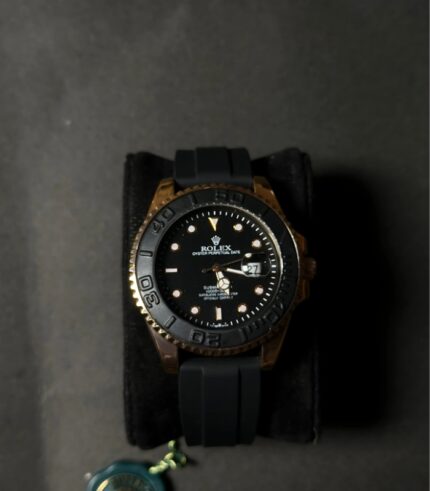 R@lex Oyster Flex Strap Watch In Black