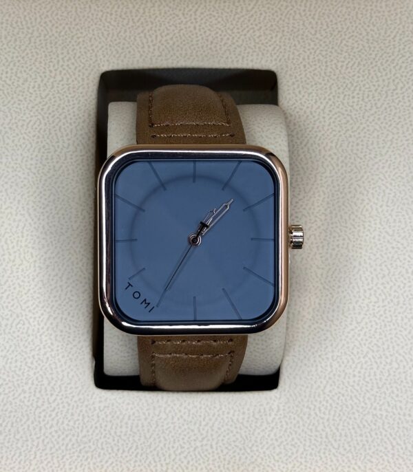 TOMI T093 Square Dial Leather Straps Watch for Men.